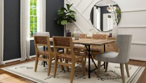 What size rug for dining table?